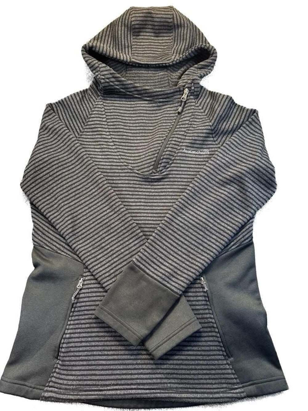 Avalanche Outdoor Supply Company Asymmetrical Half-Zip Striped Pullover Hoodie